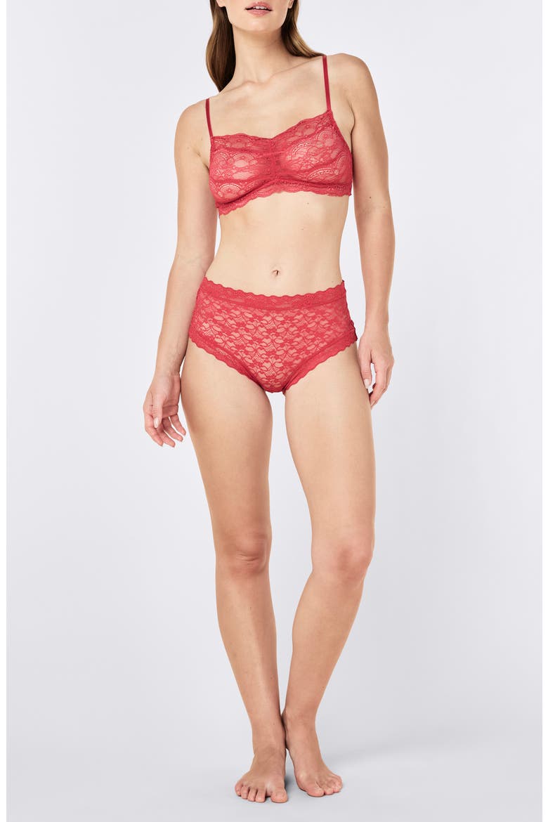 Lulu Lace High Waist Knickers, Alternate, color, AMOUR ROSE