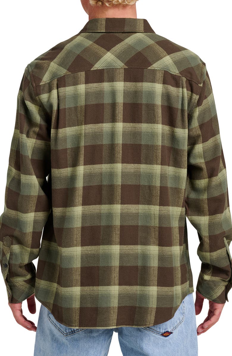 Quiksilver Penmar Check Cotton Flannel Button-Up Shirt, Alternate, color, Chocolate Brown