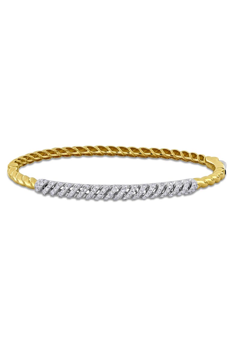 Diamond Bangle 14k White Yellow Gold, Main, color, 14k Gold