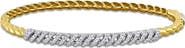 Julianna B. Diamond Bangle 14k White Yellow Gold