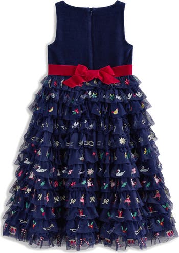 Mini Boden shops advent calendar Christmas dress 6-7Y