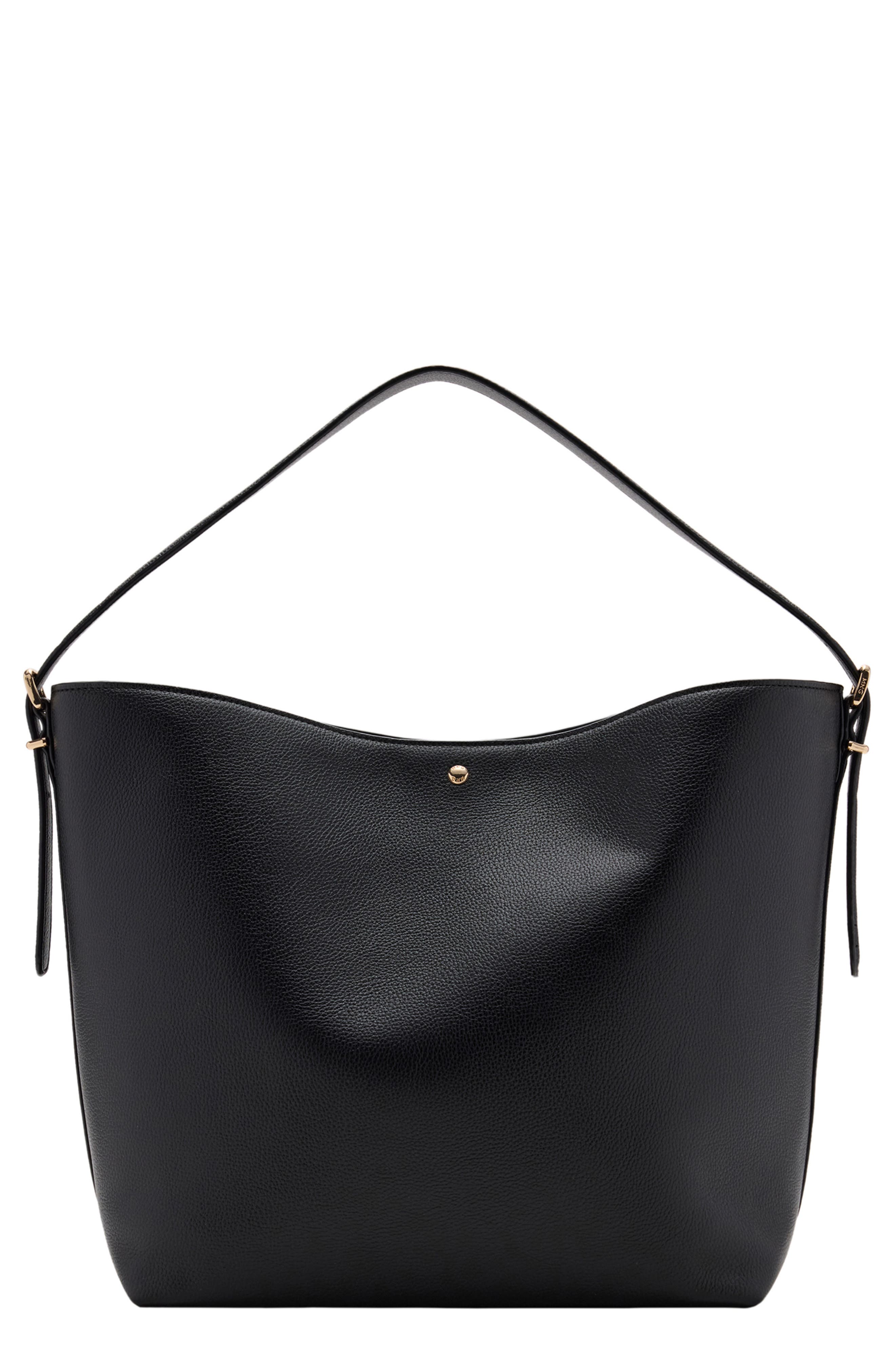 Large Bucket Bag, Main, color, BLACK
