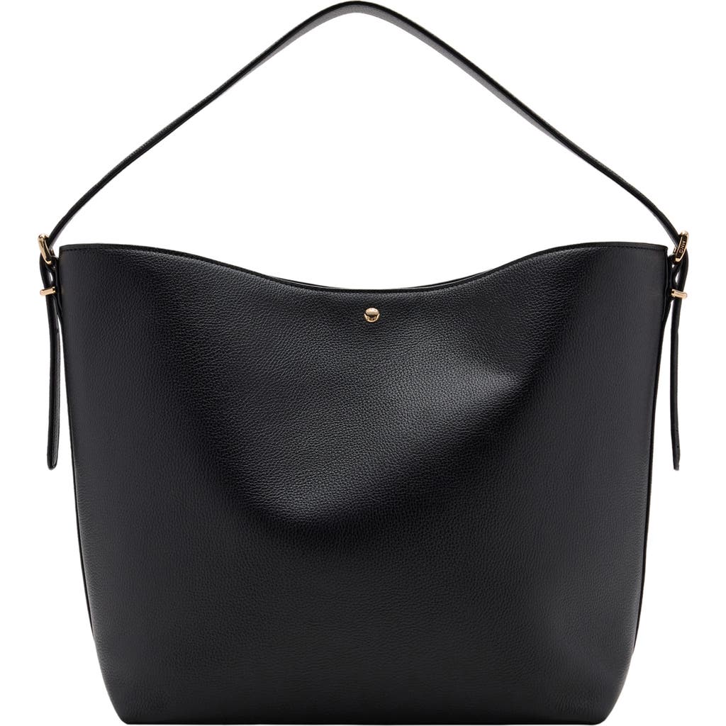 Mango Large Bucket Bag In Black