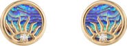 EDEN PRESLEY Mother-of-Pearl & Diamond Sunrise Stud Earrings