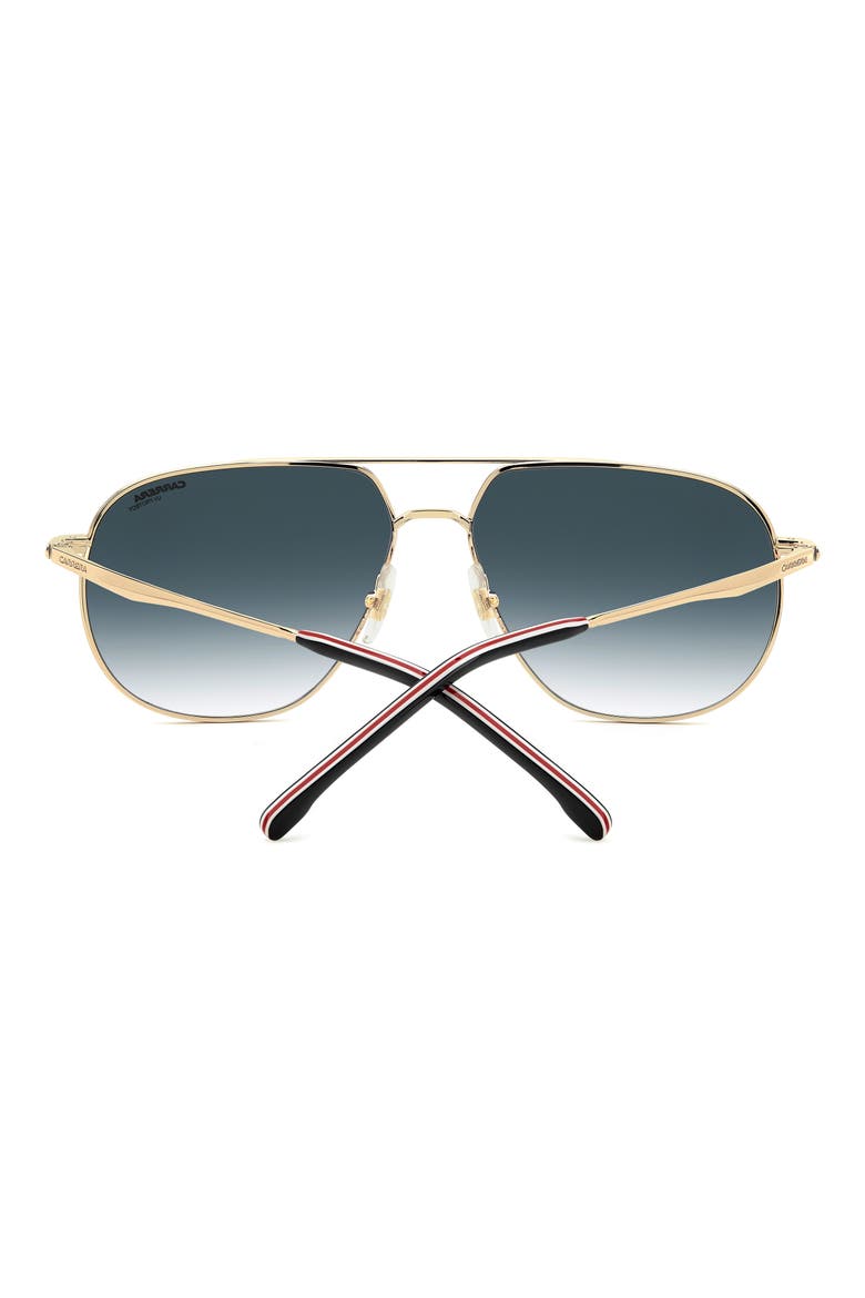61mm Gradient Navigator Sunglasses, Alternate, color, GOLD/ BLACK RED/ DARK BLUE