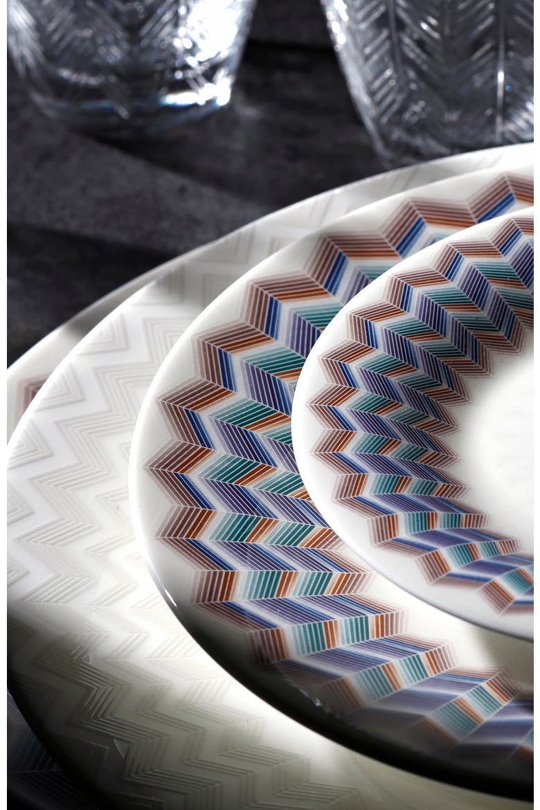 Bread and Butter Plates ZIG ZAG Set of 6  Jarris 148 diam. 6", Alternate, color, Multicolor