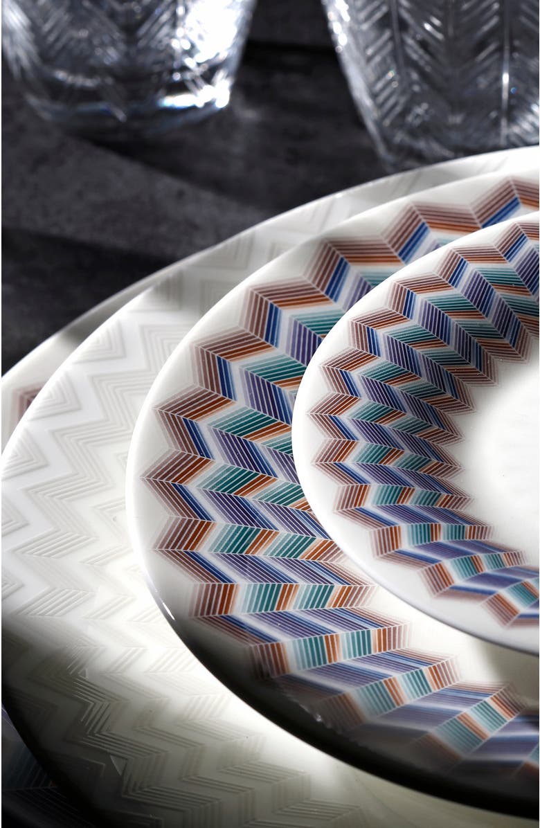 Missoni Home Tableware Bread and Butter Plates ZIG ZAG Set of 6 Jarris 148 diam. 6", Alternate, color, Multicolor