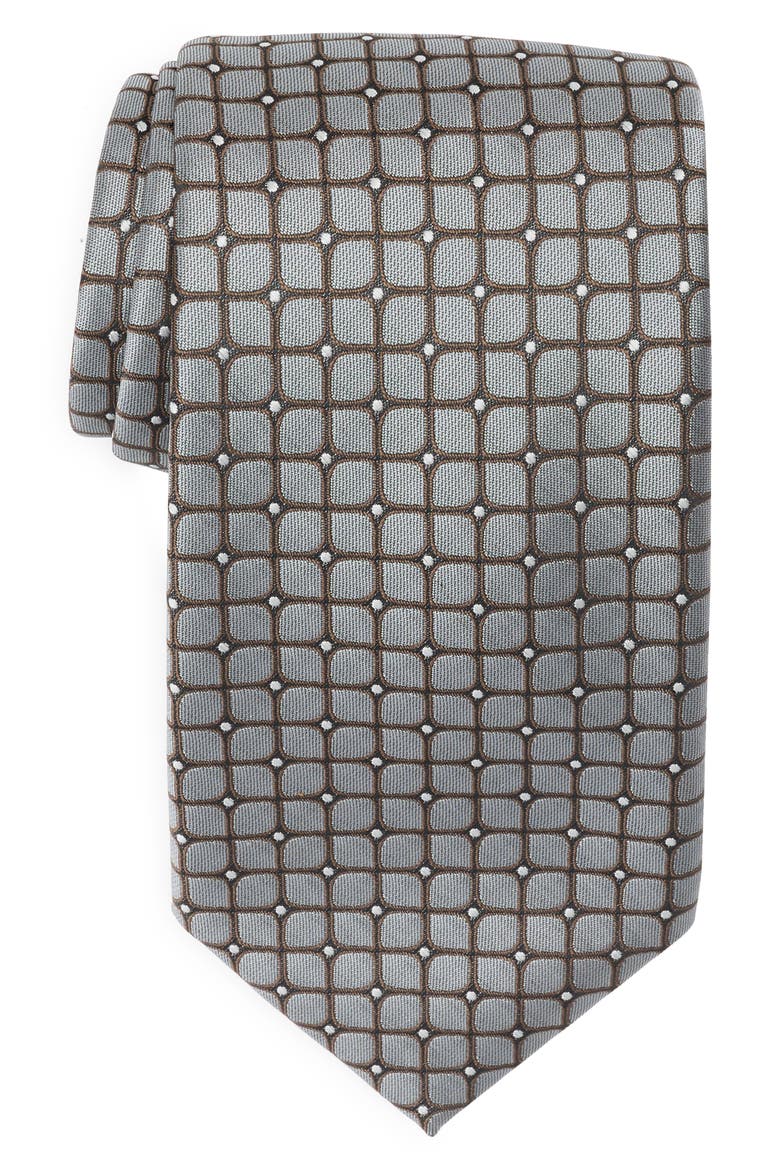 Moore Neat Jacquard Tie, Main, color, CHARCOAL