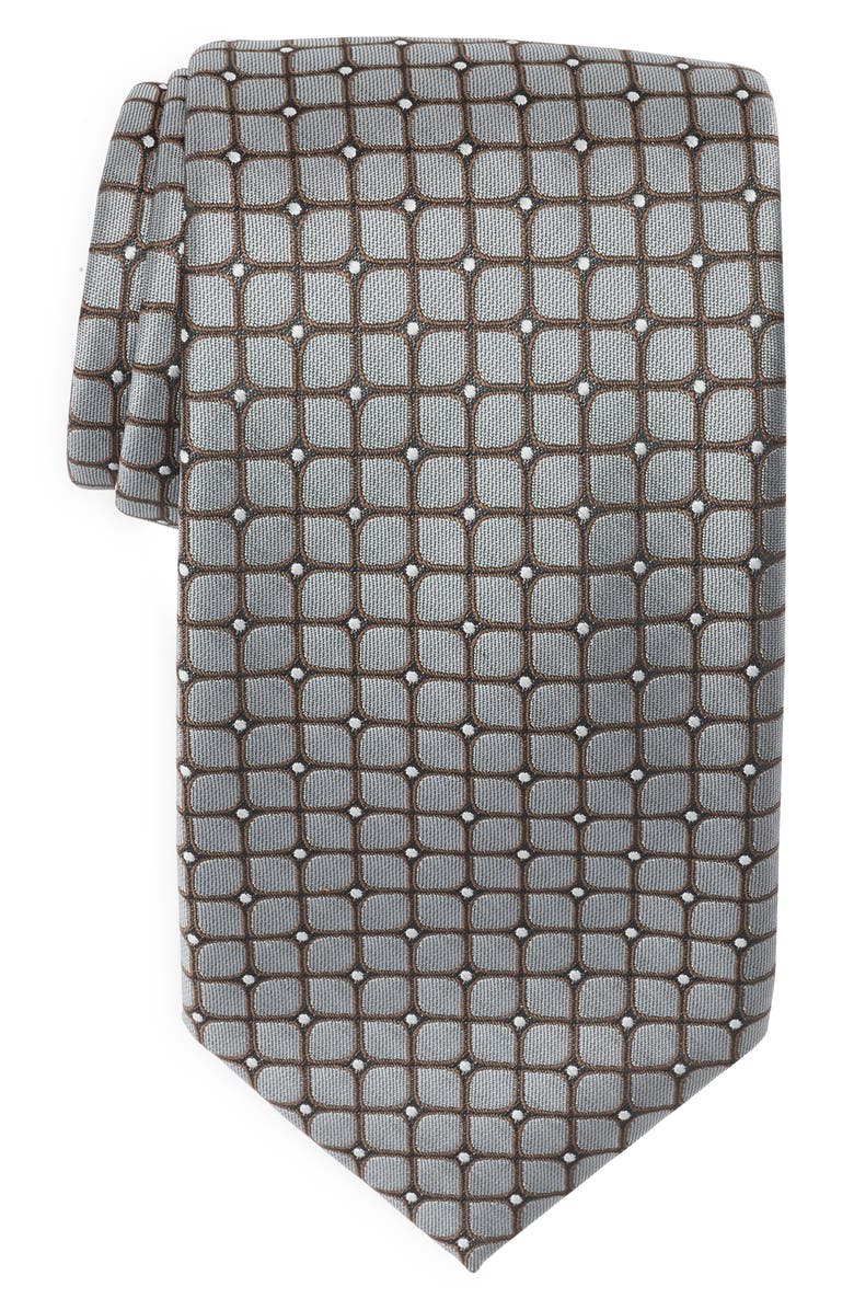 Michael Kors Moore Neat Jacquard Tie, Main, color, Charcoal