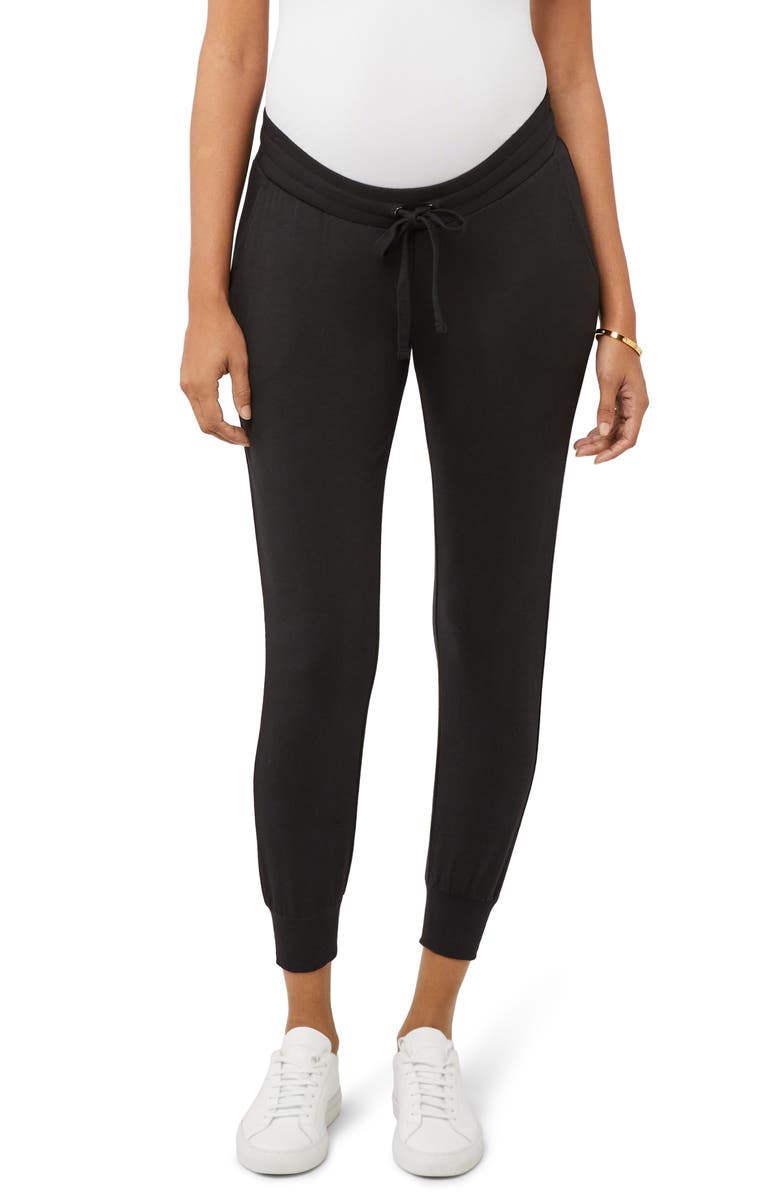 A PEA IN THE POD Underbelly French Terry Maternity Joggers, Main, color,