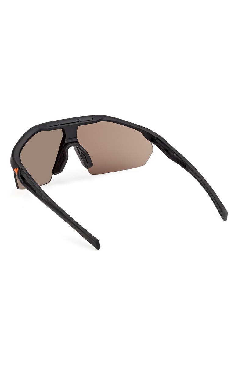 adidas 00mm Shield Sunglasses, Alternate, color, Matte Black / Roviex Mirror