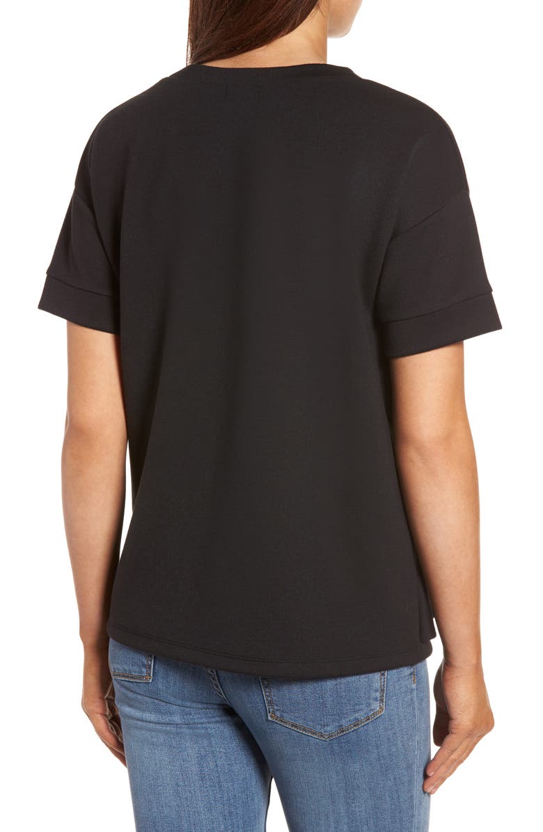 Halogen<sup>®</sup> Ruffle Front Neopene Sweatshirt, Alternate, color, 