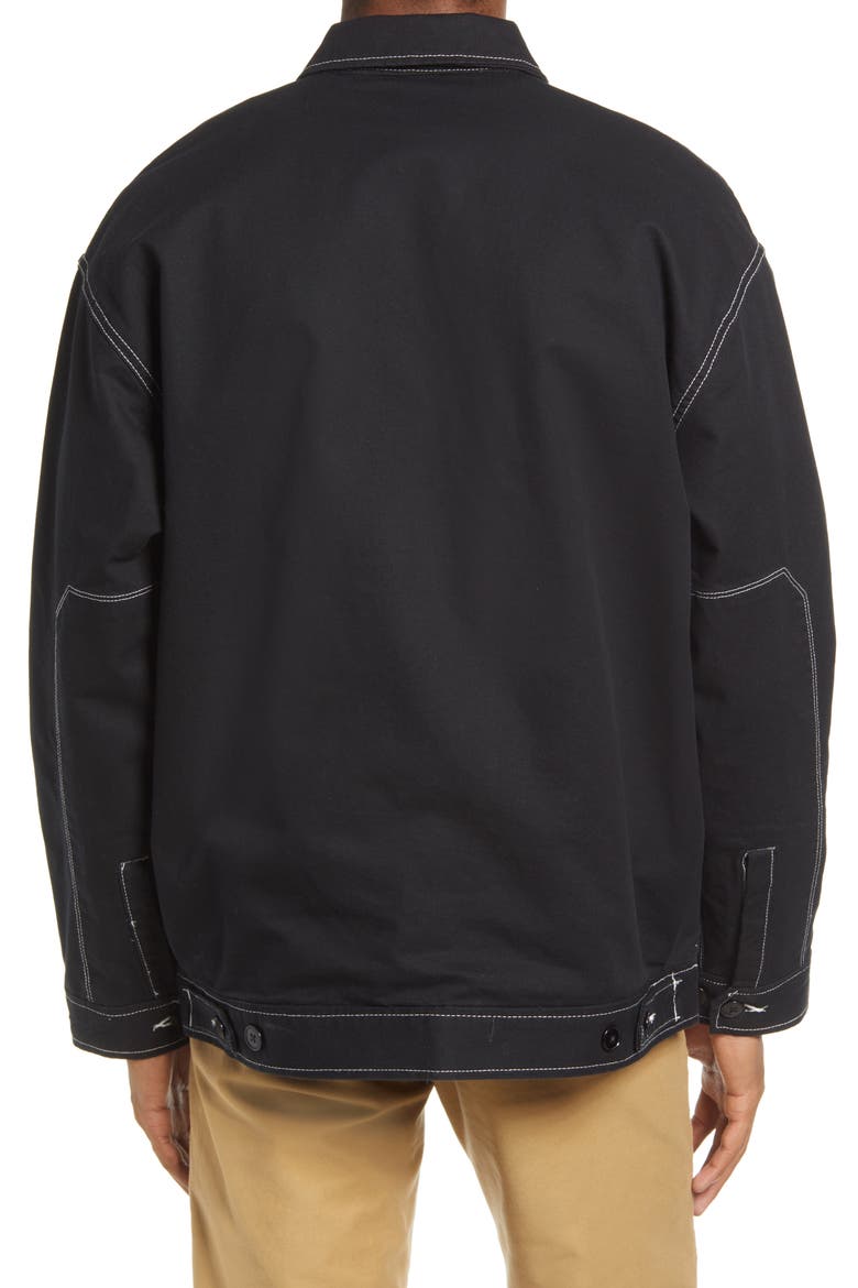 R2R Reworked Ike Cotton Twill Jacket, Alternate, color, BLACK