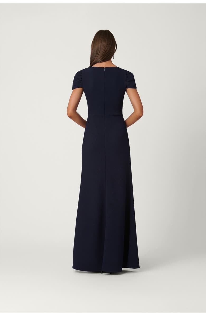 Shoshanna Midnight Stretch Crepe Carly Dress, Alternate, color, Navy