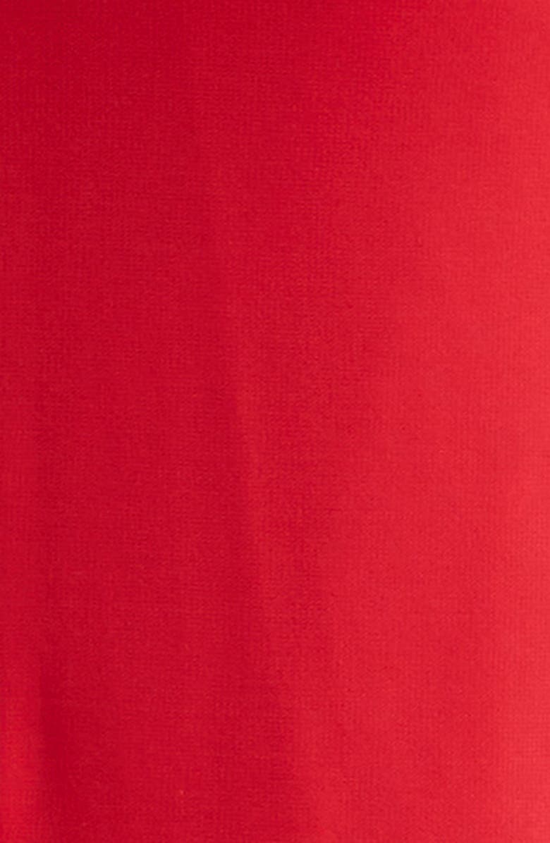 Cinq à Sept Joelene Knot Front Long Sleeve Knit Minidress, Alternate, color, Cardinal