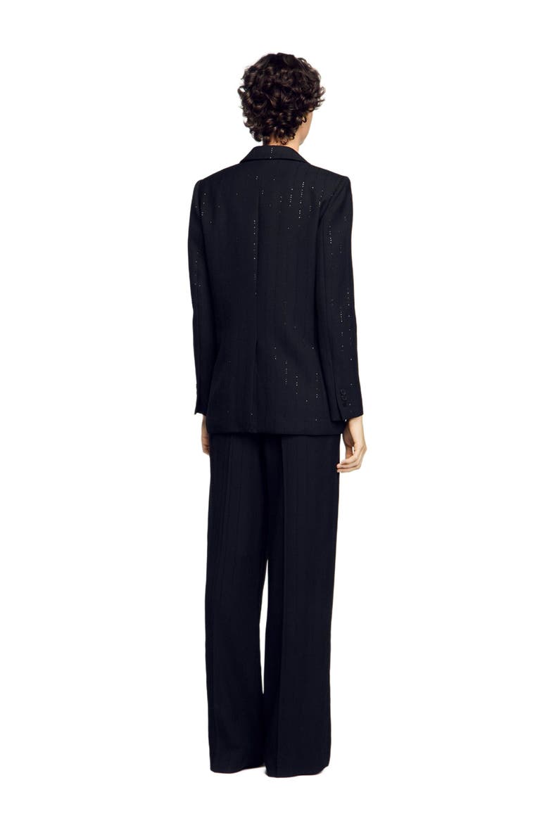 Sequinned suit jacket, Alternate, color, Black