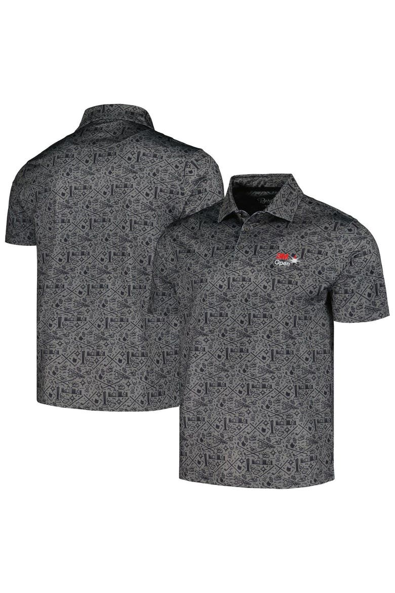 Men's Barstool Golf Black 3M Open Polo, Main, color, Black