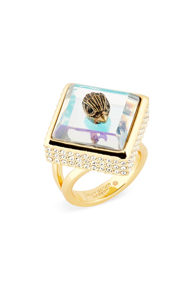 Square Stone Cocktail Ring, Main, color, CRYSTAL