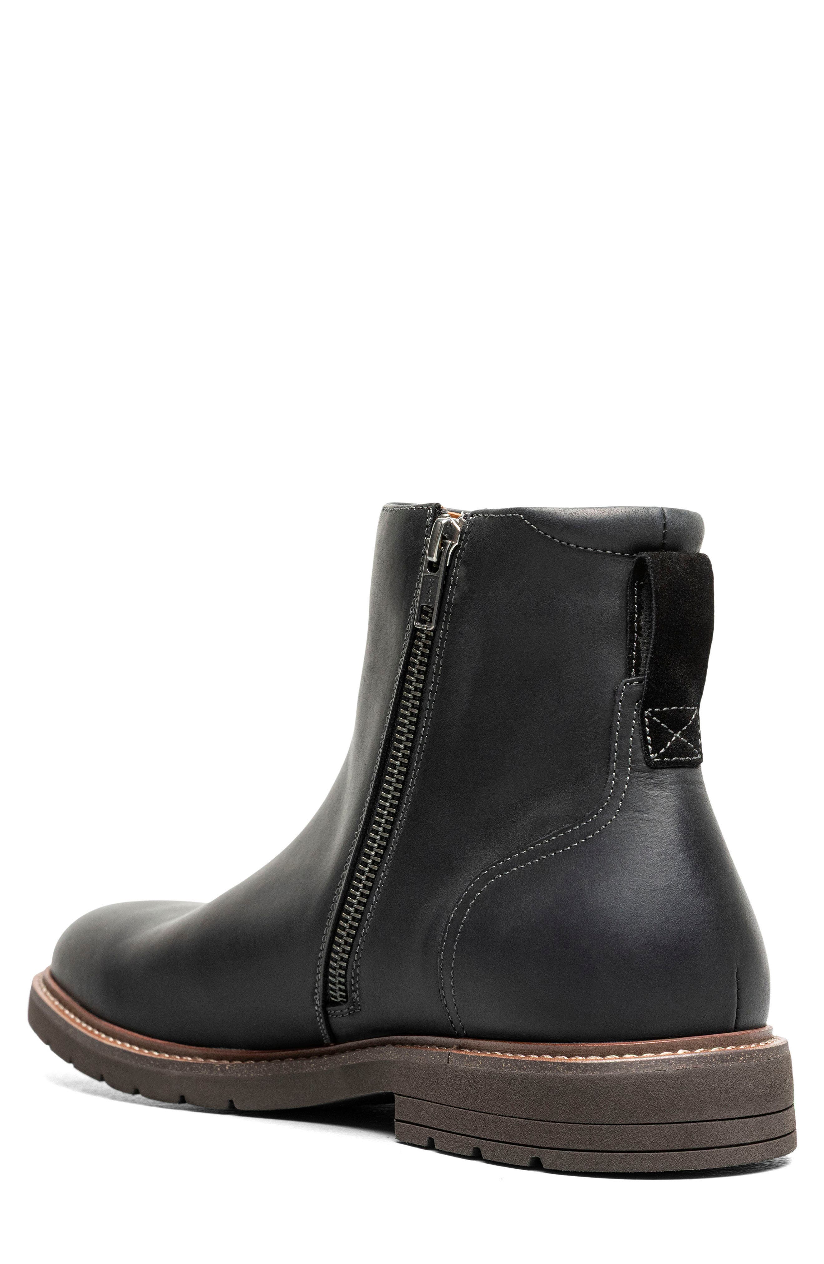 Redford Plain Toe Side Zip Boot, Alternate, color, BLACK CH