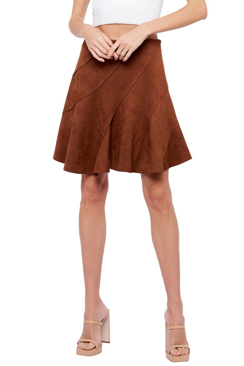Aje Miniskirt, Alternate, color, BROWN