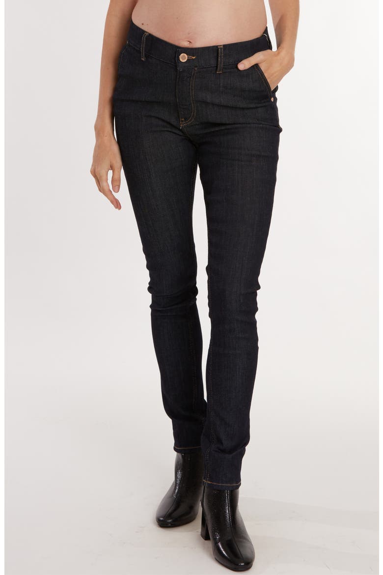 Sharon Maternity and postpartum denim, Main, color, DARK BLUE