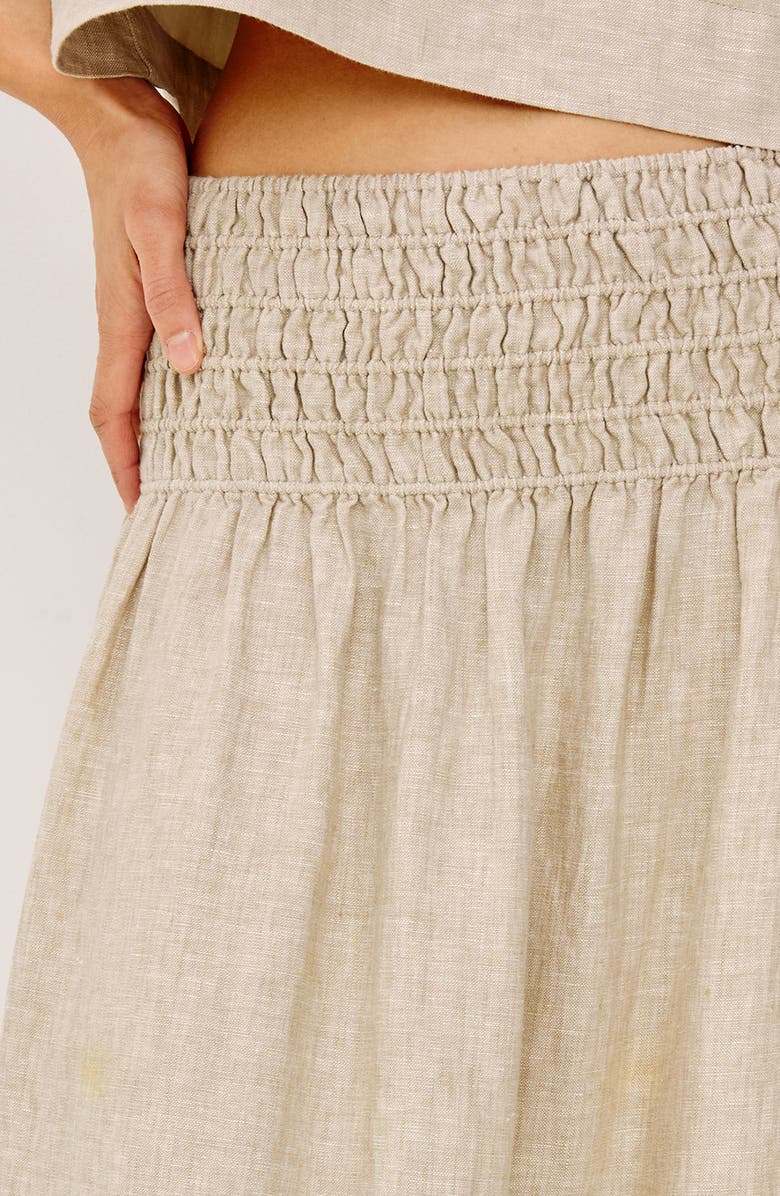 Rails Alessa Smock Waist Linen Maxi Skirt, Alternate, color, 
