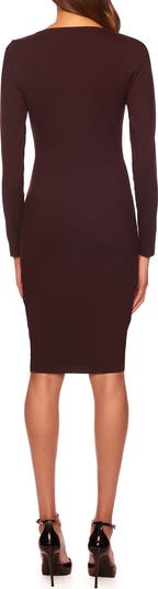 Tie Cutout Long Sleeve Dress