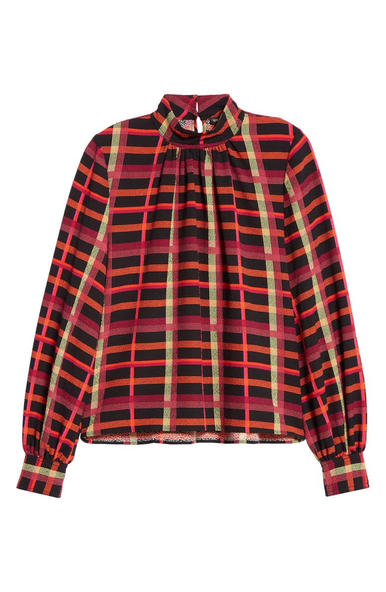 Stine Goya Eddy Plaid Balloon Sleeve Blouse, Alternate, color,