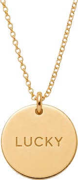 MADE BY MARY Lucky Disc Necklace