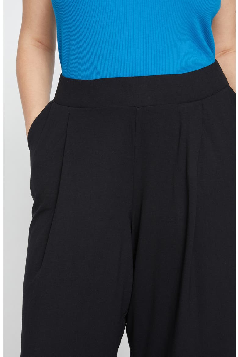 Casual Cotton Culottes, Alternate, color, BLACK