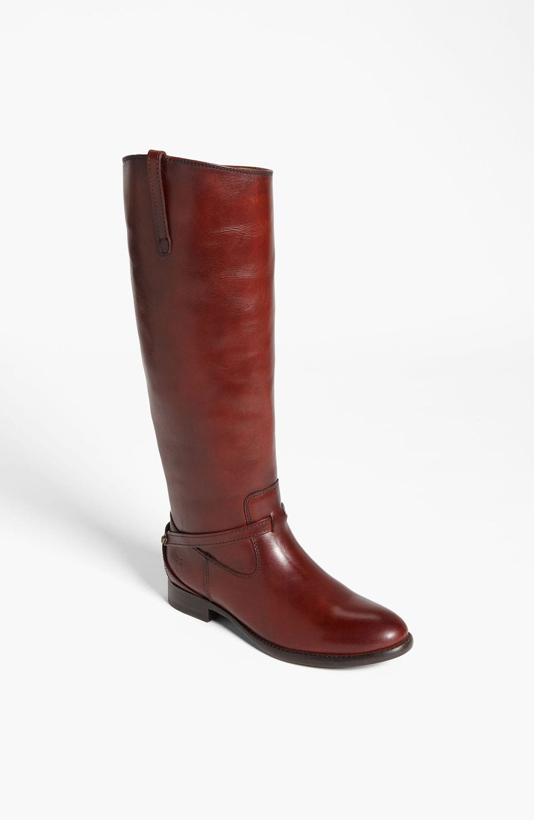 'Lindsay Plate' Boot, Main, color, BURNT RED LEATHER