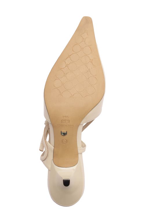Arezzo Tessa Pointed Toe Slingback Pump In White