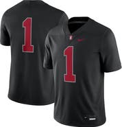 Nike Men's Nike #1 Black Stanford Cardinal Alternate Game Jersey