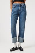 Mavi Jeans Savannah Cuff High Waist Raw Hem Wide Leg Jeans