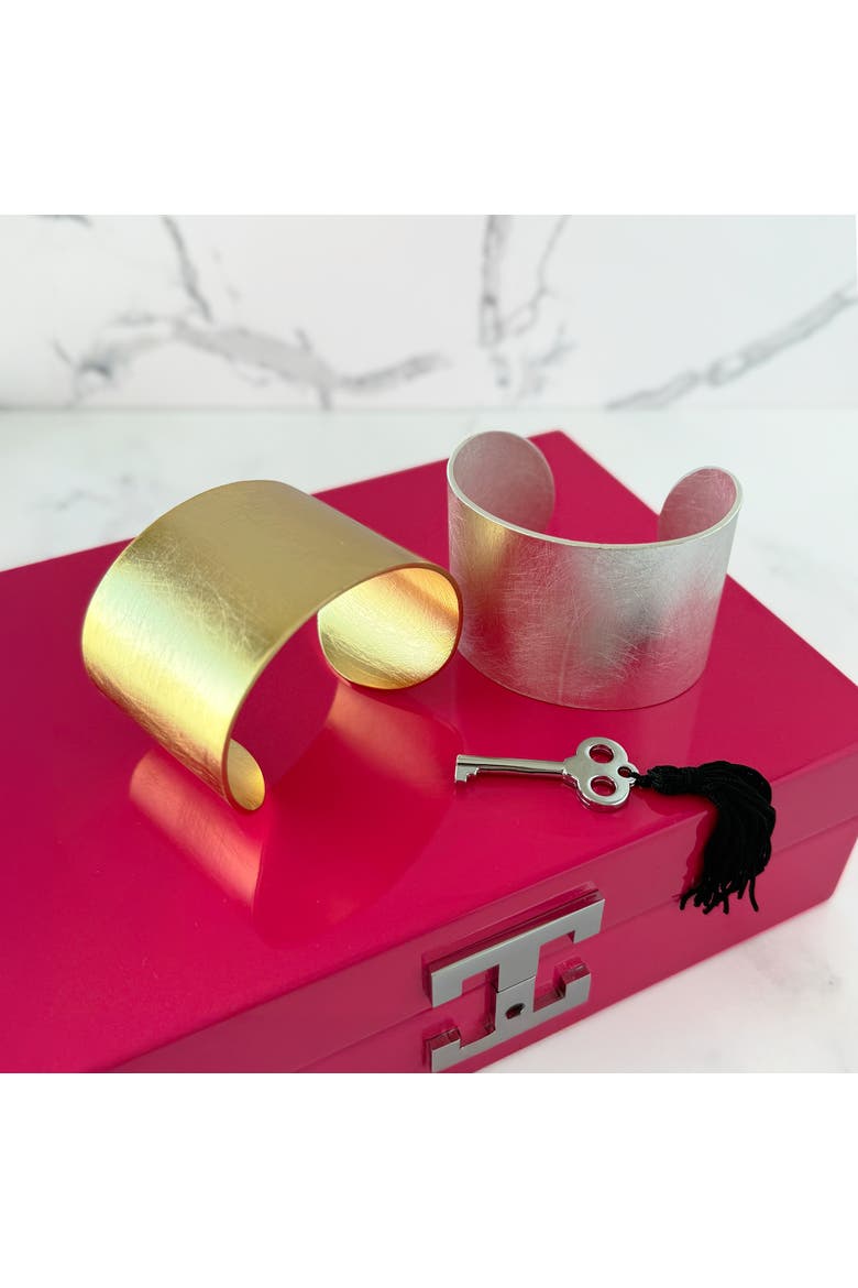Hammered Cuff, Alternate, color, Silver