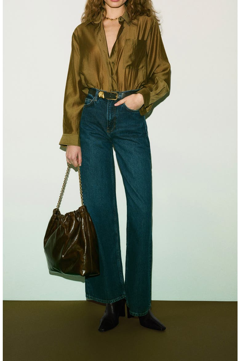 Eli Oversize Button-Up Shirt, Alternate, color, SHEER PEAR