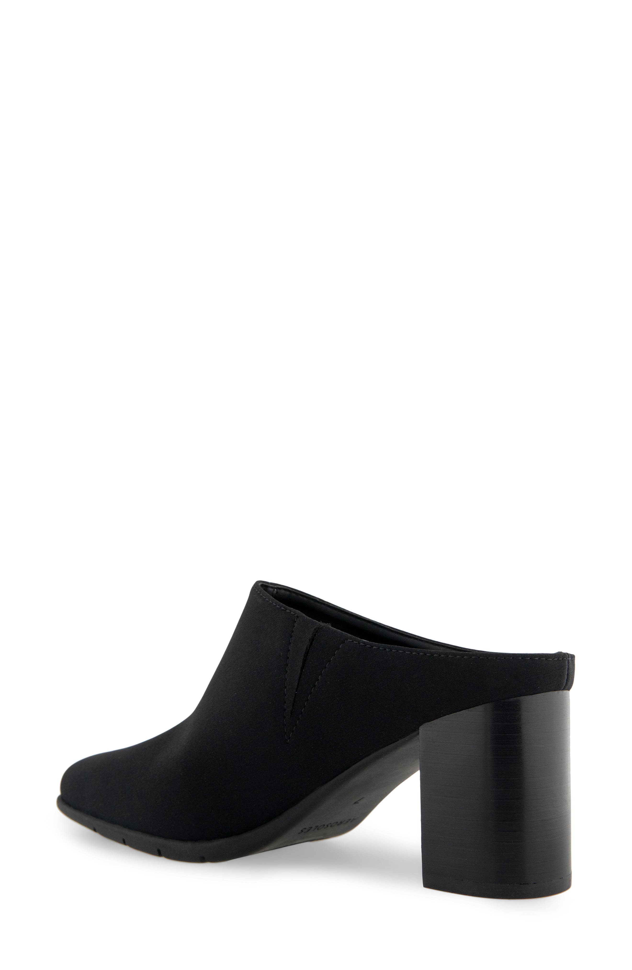 Maddy Square Toe Mule, Alternate, color, BLACK STRETCH GABARDINE FABRIC