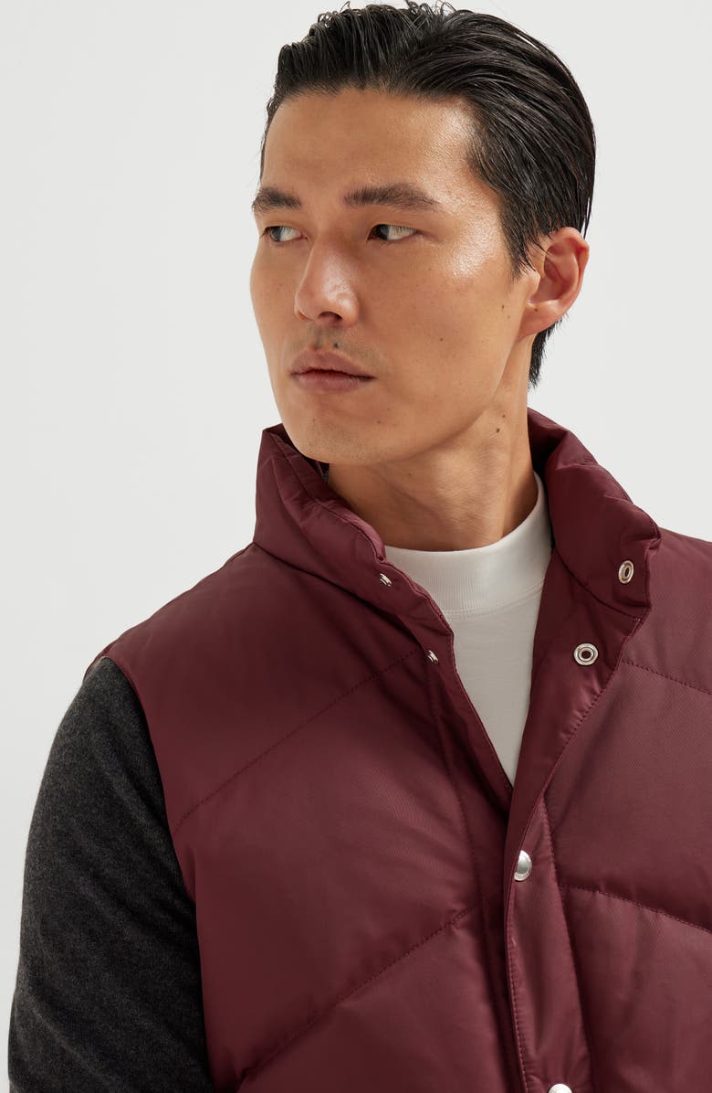 Brunello Cucinelli Down vest, Alternate, color, Amaranth