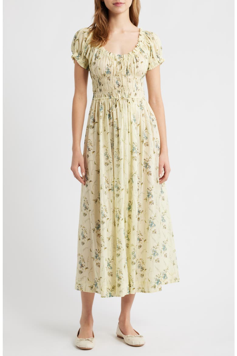 graison floral linen voile day dress Graison Floral Linen Voile Day Dress