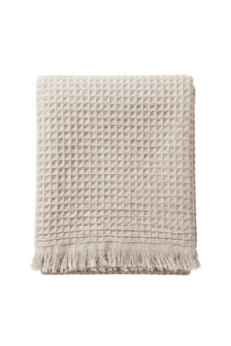 Turkish Cotton Waffle Throw, Main, color, Antique Beige