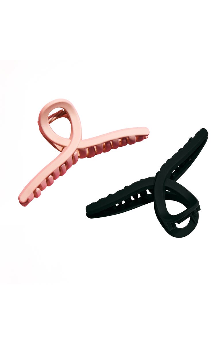 Gimme Beauty Loop Claw Clip Duo, Main, color, Black