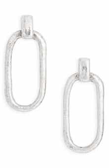 Karine Sultan Hammered Link Drop Earrings