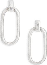 Karine Sultan Hammered Link Drop Earrings