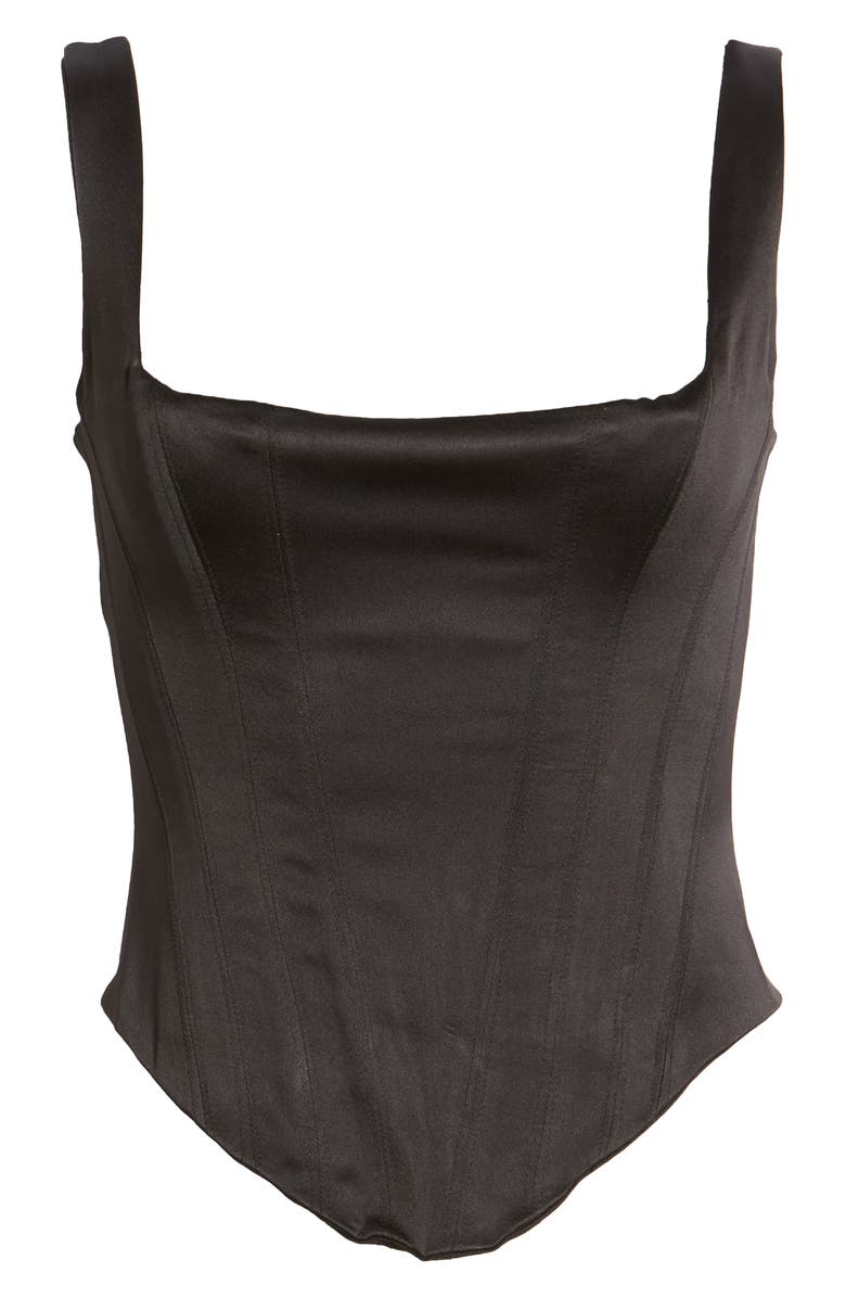 HOUSE OF CB Rafa Satin Longline Corset Top, Alternate, color,