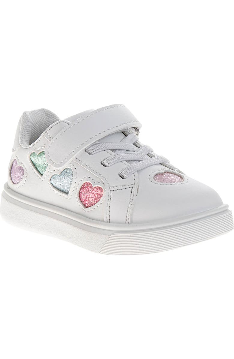 Kensie Girl Sneaker Girls, Main, color, White Silver