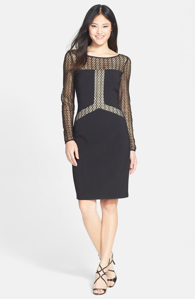 Maggy London Lace & Crepe Sheath Dress | Nordstrom Maggy London Lace & Crepe Sheath Dress | Nordstrom