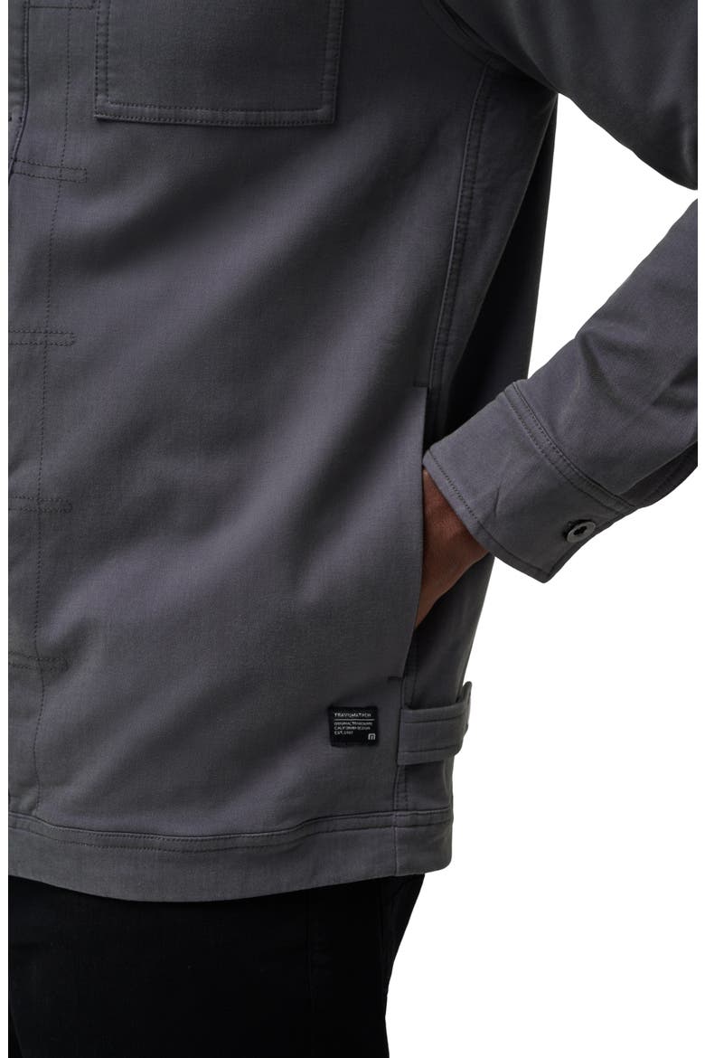 Cloud Denim Fleece Collar Jacket, Alternate, color, GREY PINSTRIPE