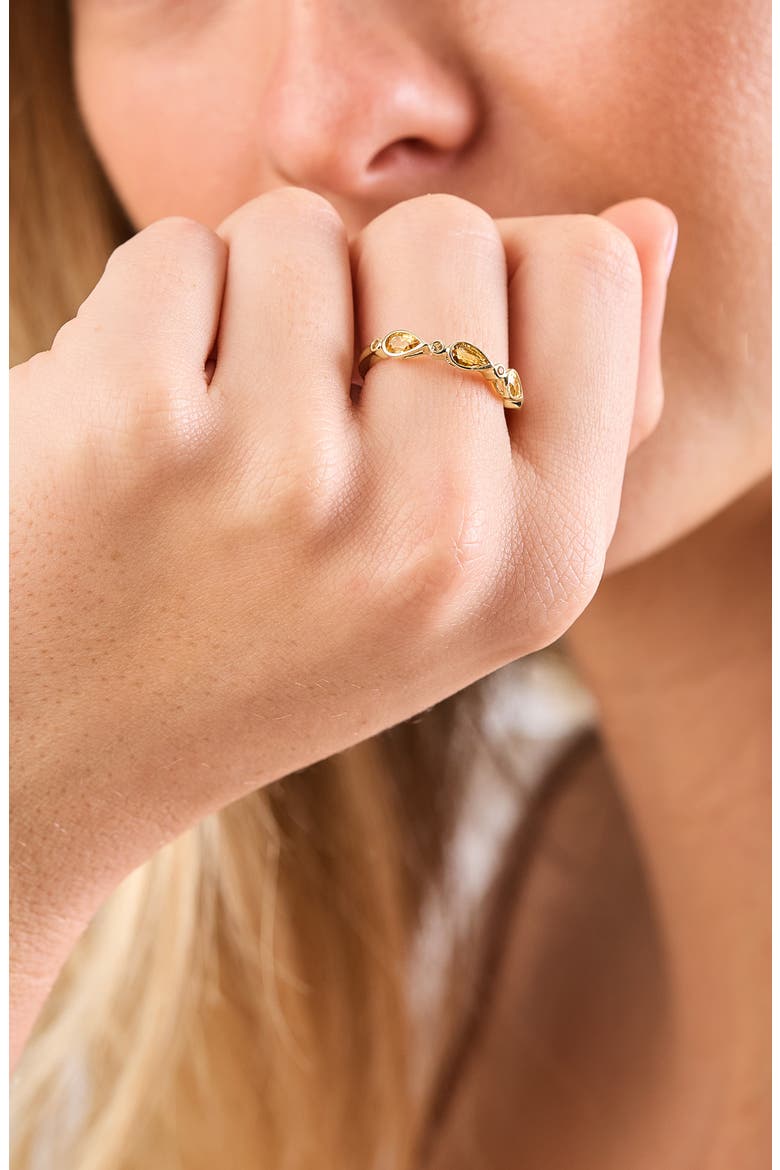 Color Stackable Ring (Online Trunk Show), Alternate, color, 14K YELLOW GOLD /CITRINE