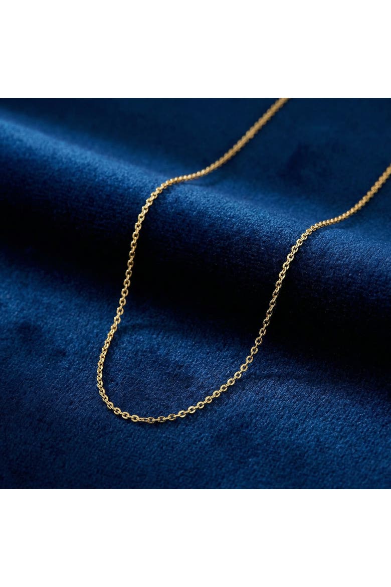 14k Gold 0.7 millimeters Cable Necklace, Alternate, color, 14k Yellow Gold