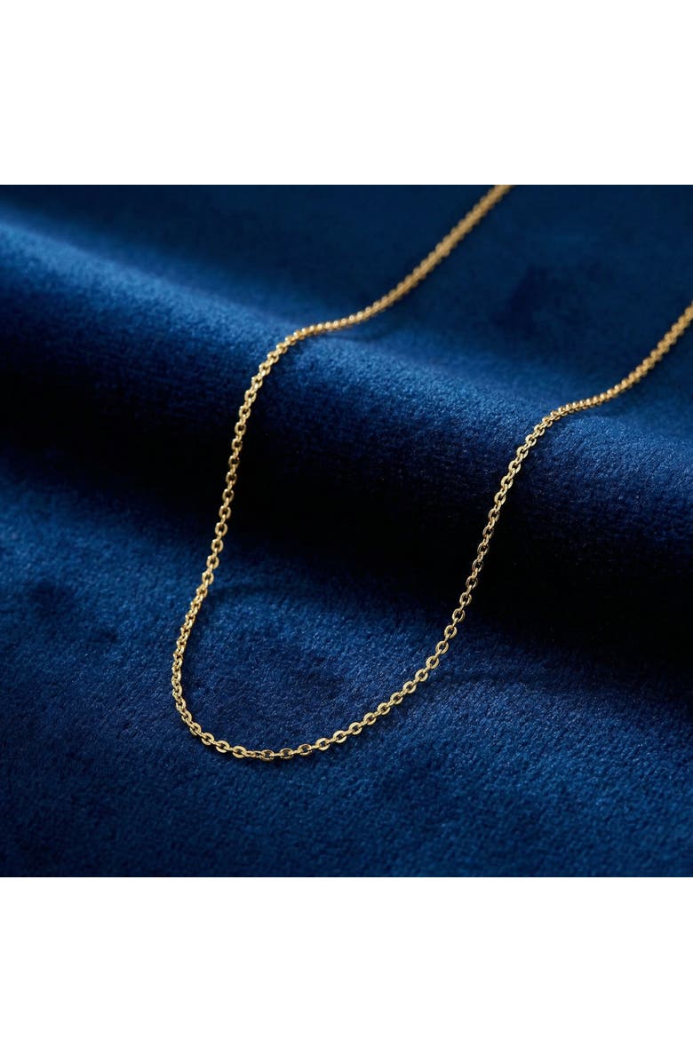 Bliss Diamond 14k Gold 0.7 millimeters Cable Necklace, Alternate, color, 14K Yellow Gold